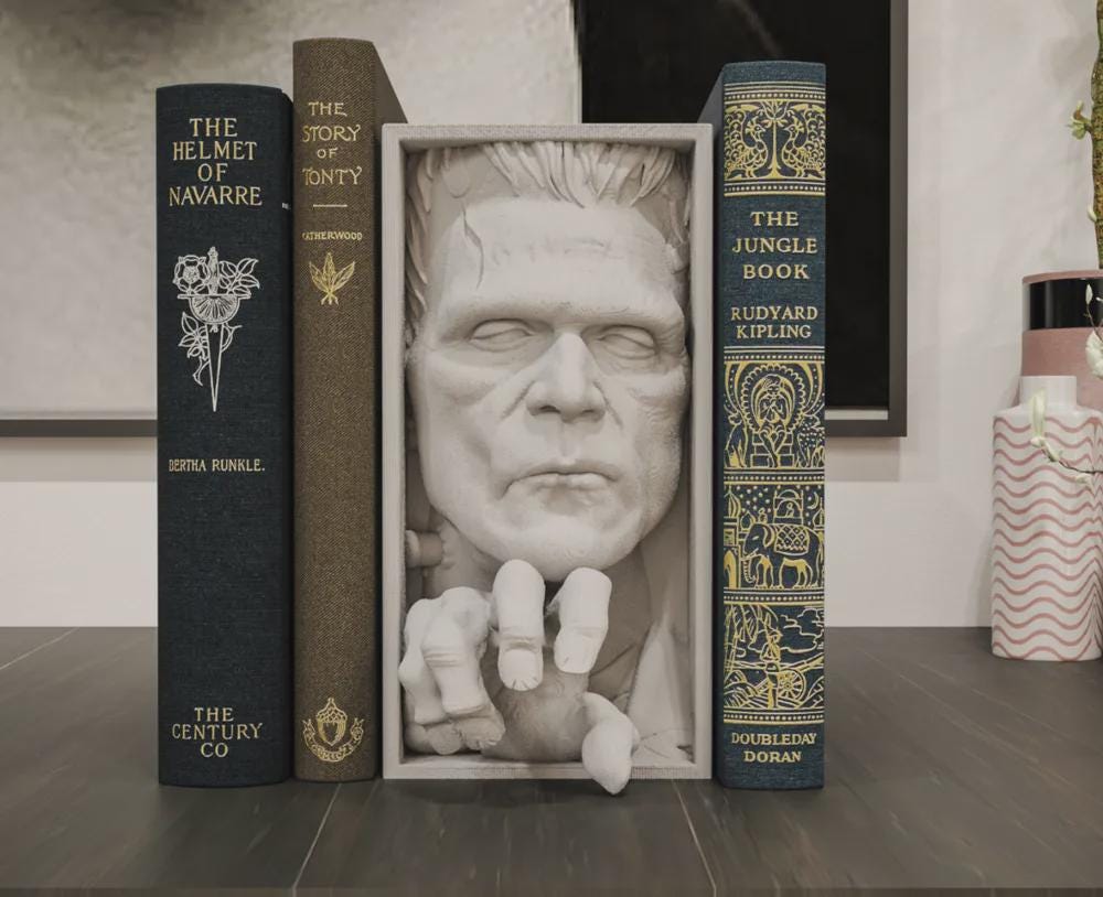Horror Collection (23) Movie-Inspired Book Nook - Unique 3D Printed Scary Spooky Bookend Holiday Birthday Christmas Gift Bookshelf Decor