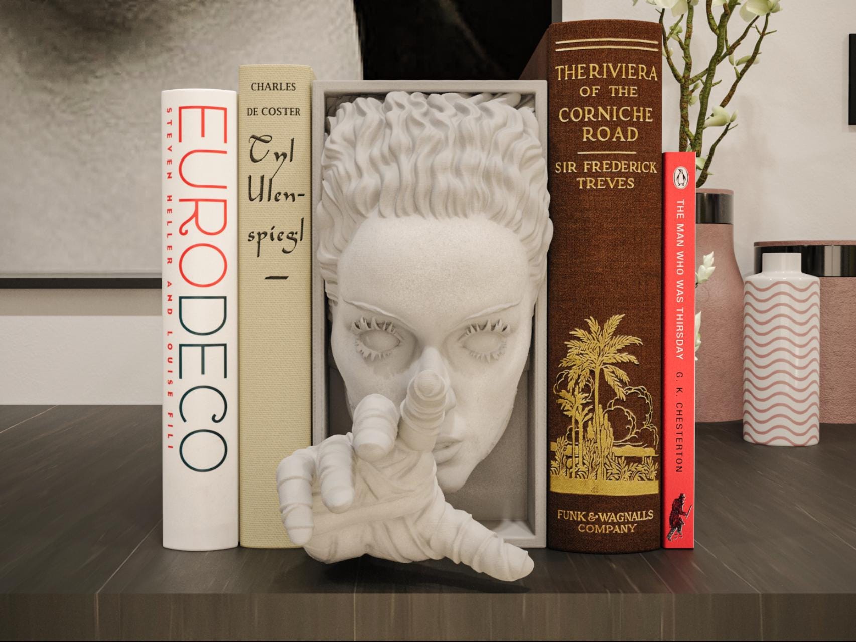 Horror Collection (23) Movie-Inspired Book Nook - Unique 3D Printed Scary Spooky Bookend Holiday Birthday Christmas Gift Bookshelf Decor
