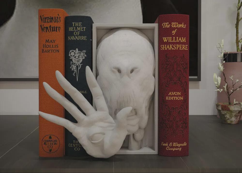Horror Collection (23) Movie-Inspired Book Nook - Unique 3D Printed Scary Spooky Bookend Holiday Birthday Christmas Gift Bookshelf Decor
