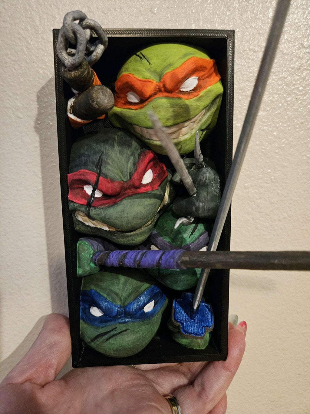 Teenage Mutant Ninja Turtle Fantasy Book Nooks - Unique 3D Printed Bookend Unique Gift Holiday Birthday Christmas Book Shelf Decor