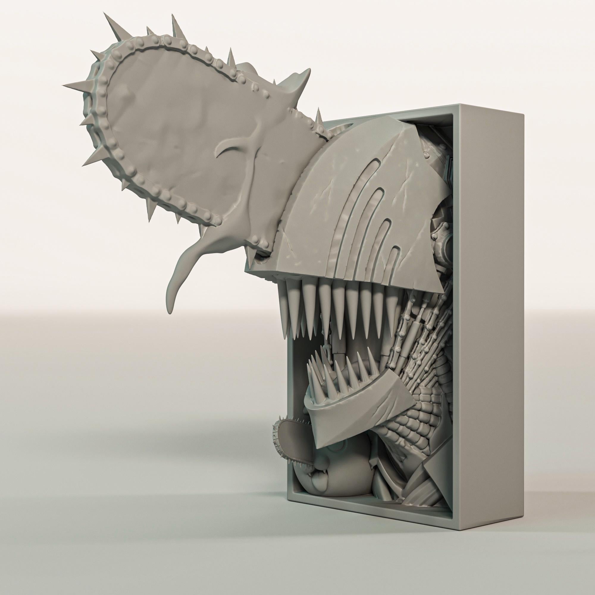 Chainsaw Man Denji Anime and Manga Book Nooks - Unique 3D Printed Bookend Unique Gift Holiday Birthday Christmas Bookshelf Decor