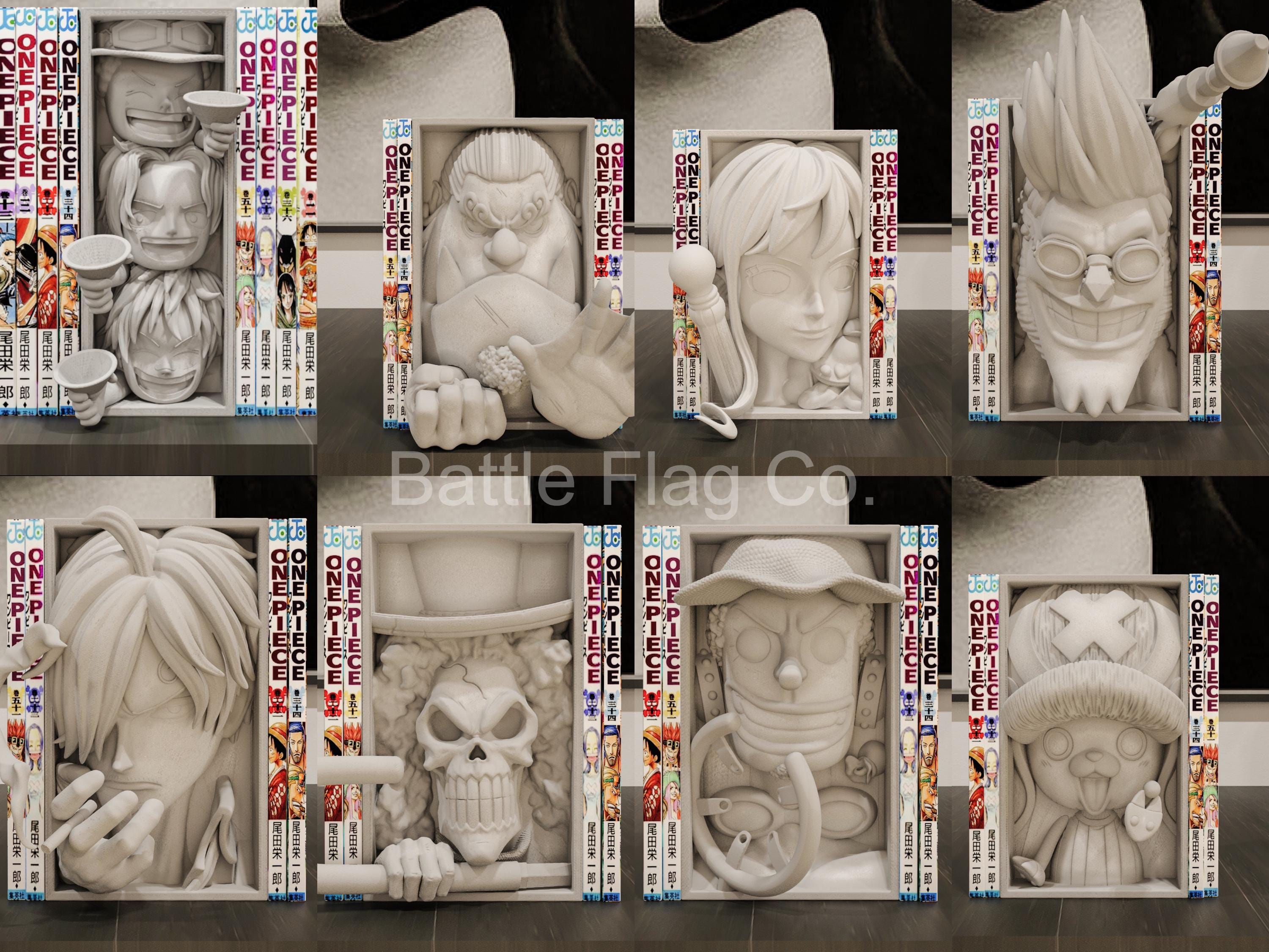 Anime and Manga-Inspired (39) Book Nooks - Unique 3D Printed Movie Bookend Unique Gift Holiday Birthday Christmas Special Bookshelf Display