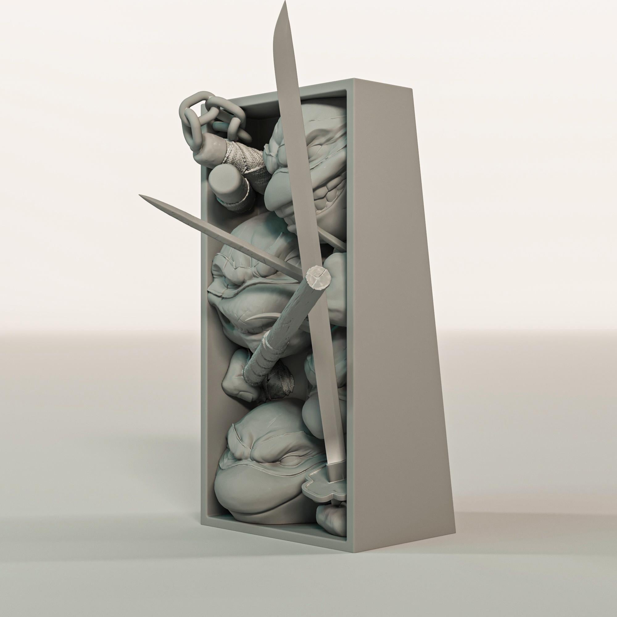 Teenage Mutant Ninja Turtle Fantasy Book Nooks - Unique 3D Printed Bookend Unique Gift Holiday Birthday Christmas Book Shelf Decor