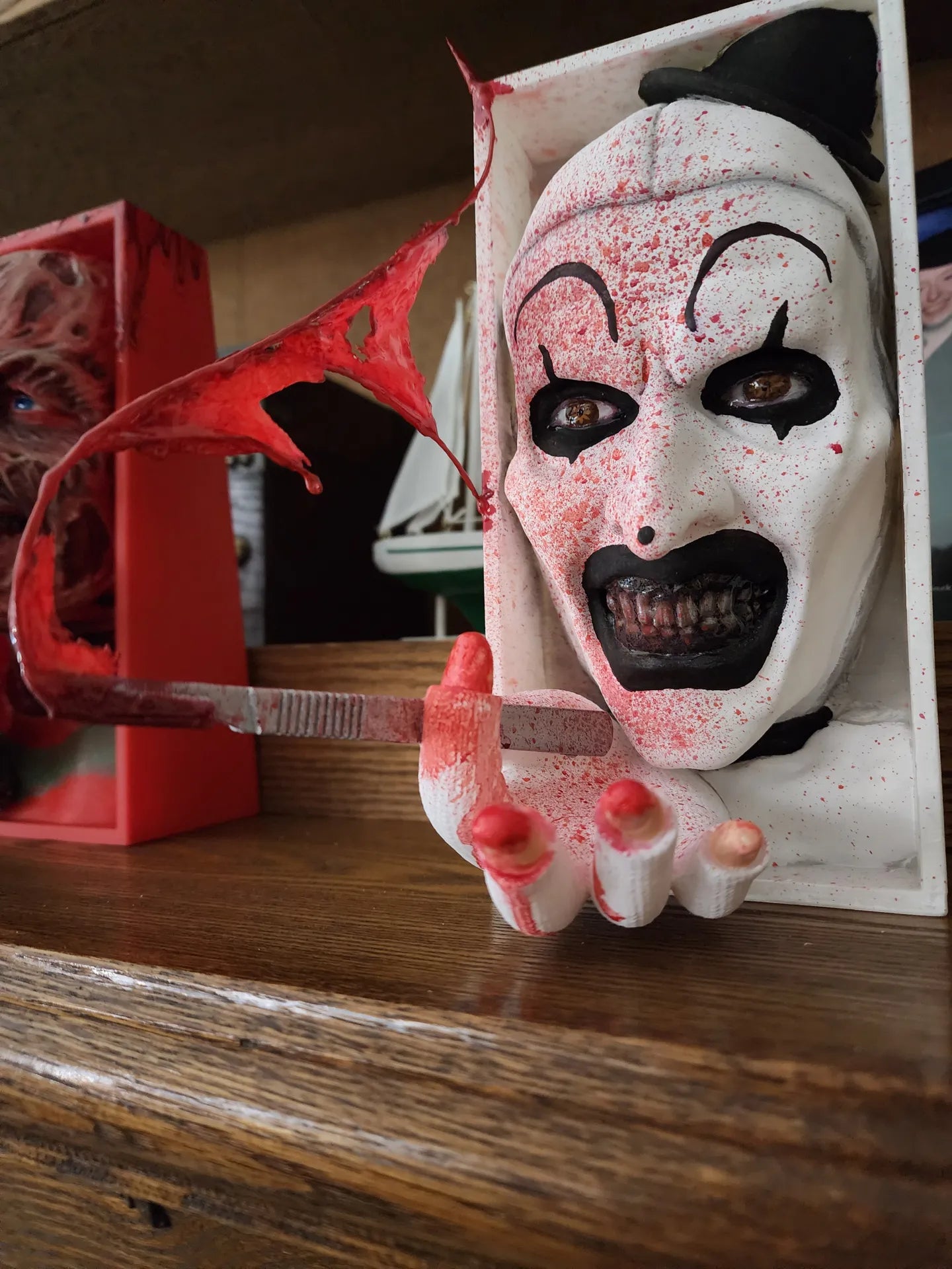 Horror Collection (25) Movie-Inspired Book Nook - Unique 3D Printed Scary Spooky Bookend Holiday Birthday Christmas Gift Bookshelf Decor