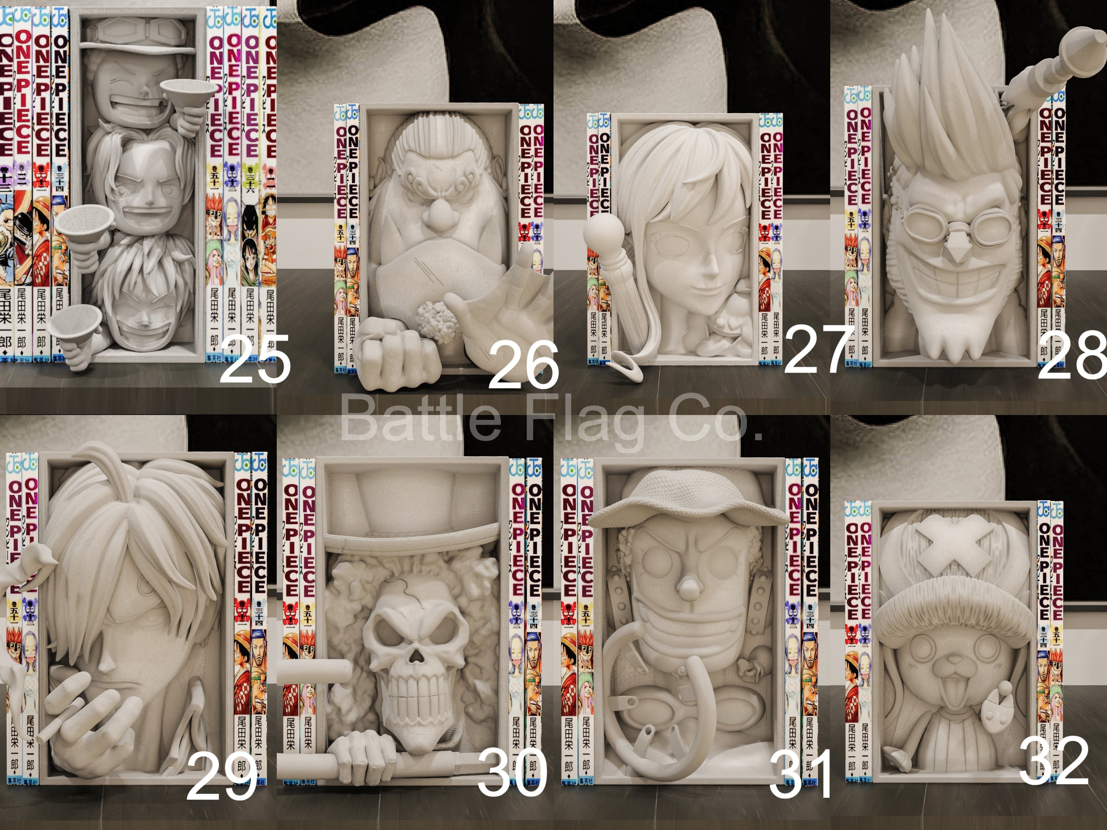 Anime and Manga-Inspired (42) Book Nooks - Unique 3D Printed Movie Bookend Unique Gift Holiday Birthday Christmas Special Bookshelf Display