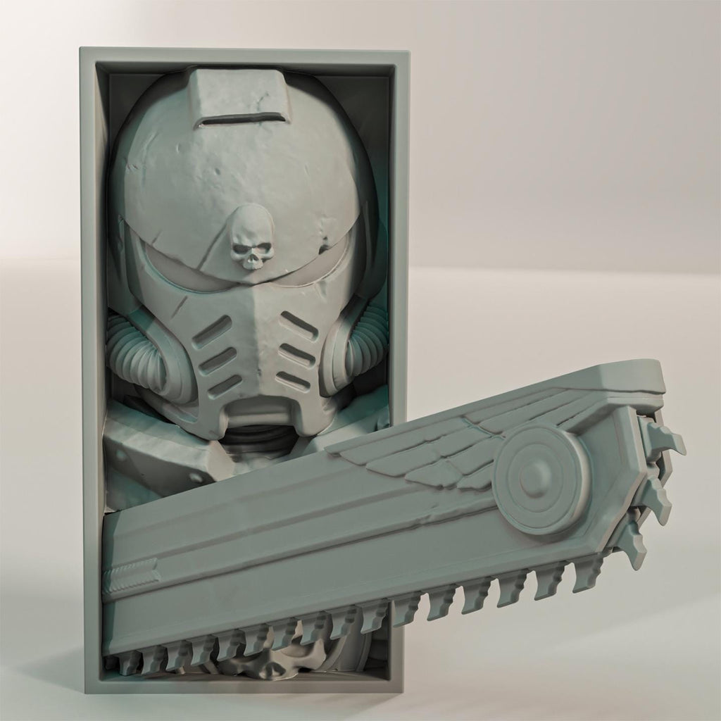 Warhammer 40k Ultramarines Board Game Book Nooks - Unique 3D Printed Bookend Unique Gift Holiday Birthday Christmas Book Shelf Decor