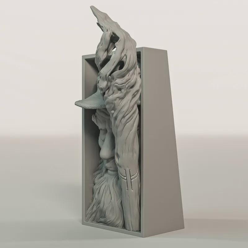 Gandalf the Grey Lord of the Rings Fantasy Book Nooks - Unique 3D Printed Bookend Unique Gift Holiday Birthday Christmas Book Shelf Decor