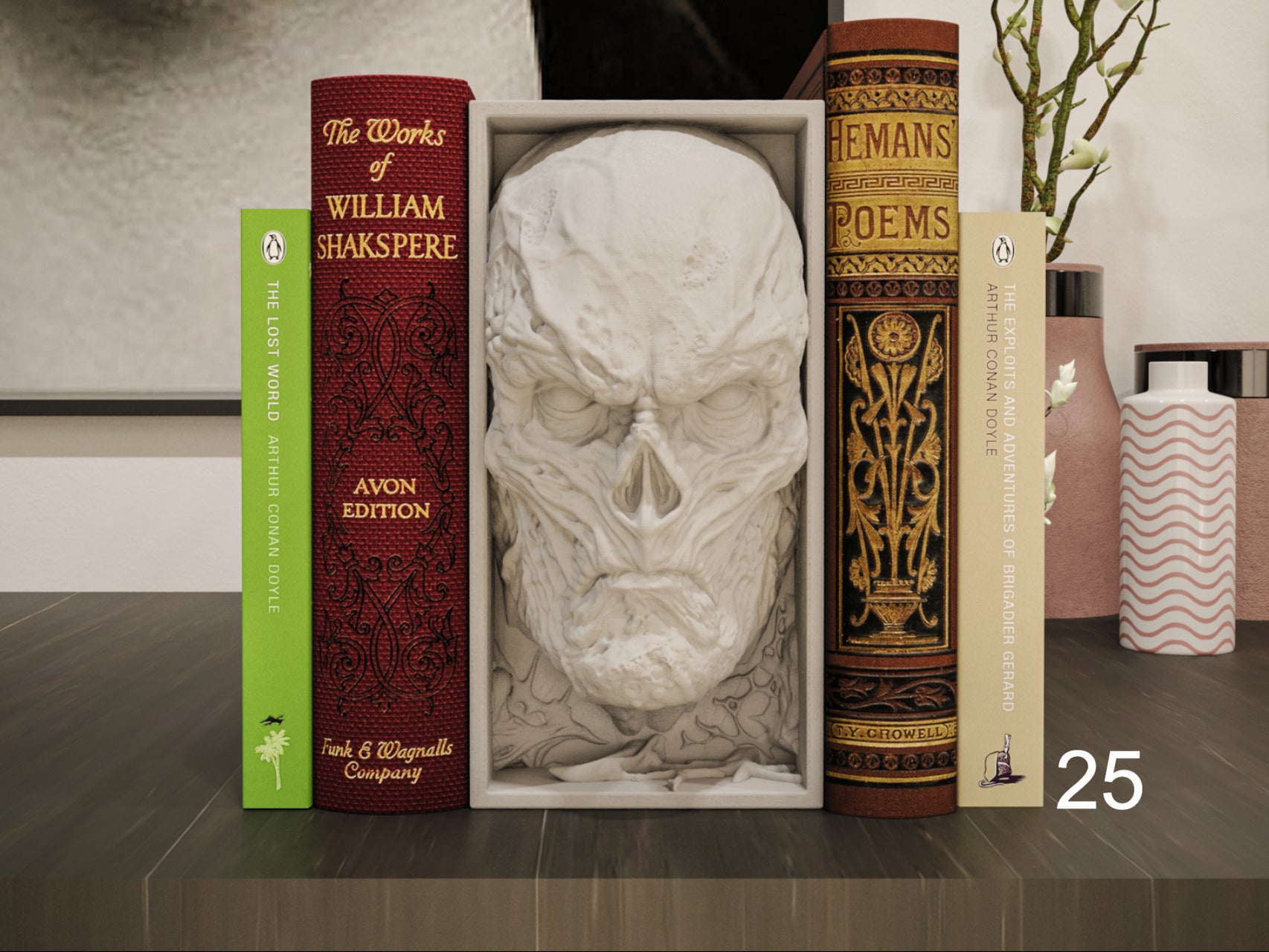 Horror Collection (25) Movie-Inspired Book Nook - Unique 3D Printed Scary Spooky Bookend Holiday Birthday Christmas Gift Bookshelf Decor